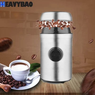 Многофункциональная электрическая кофемолка Heavybao с лезвием из нержавеющей стали, мельница для орехов, специй, кофейных зерен для домашнего использования